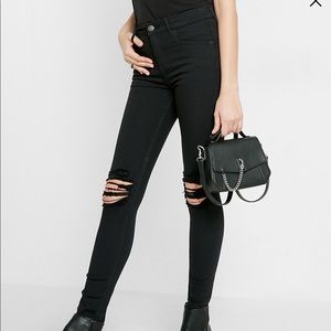 Express high rise black jegging size 8.
